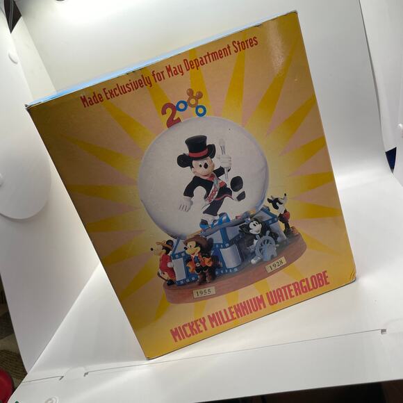 Mickey Mouse Millennium Water Globe- NIB - Picture 2 of 11